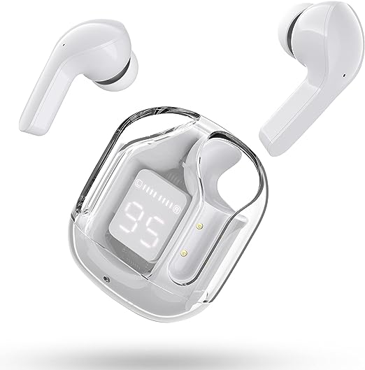 AIR 31 Transparent Case Earbuds (Bluetooth 5.3 + LED Display)